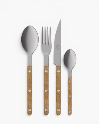Sabre Paris Bistrot Teak 24-piece stainless steel cutlery set with wood handles