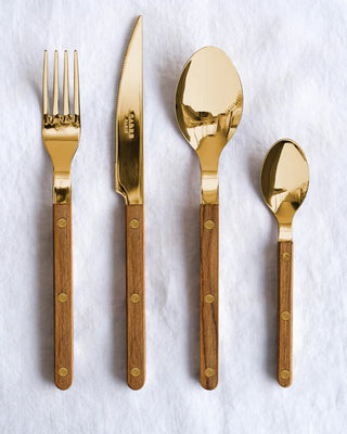 Sabre Paris Bistrot Teak 24-piece stainless steel cutlery set with wood handles