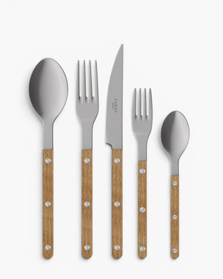 Sabre Paris Bistrot Teak 5-piece stainless steel cutlery set with wood handles