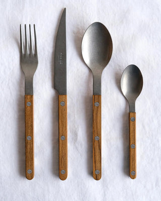 Sabre Paris Bistrot Teak 5-piece stainless steel cutlery set with wood handles