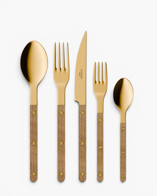 Sabre Paris Bistrot Teak 5-piece stainless steel cutlery set with wood handles