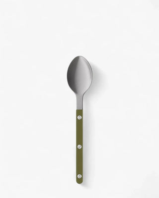Sabre Paris Bistrot Vintage stainless steel dessert spoon with nylon handle Sabre Paris Green Fern - Buy now on ShopDecor - Discover the best products by SABRE PARIS design