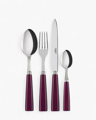Sabre Paris Icône 24-piece stainless steel cutlery set with acrylic handles Sabre Paris Aubergine - Buy now on ShopDecor - Discover the best products by SABRE PARIS design