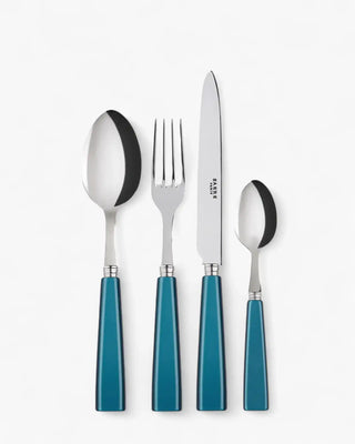 Sabre Paris Icône 24-piece stainless steel cutlery set with acrylic handles Sabre Paris Turquoise - Buy now on ShopDecor - Discover the best products by SABRE PARIS design