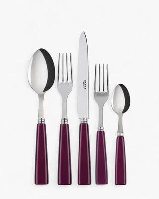 Sabre Paris Icône 5-piece stainless steel cutlery set with acrylic handles Sabre Paris Aubergine - Buy now on ShopDecor - Discover the best products by SABRE PARIS design