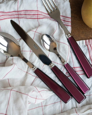 Sabre Paris Icône 5-piece stainless steel cutlery set with acrylic handles - Buy now on ShopDecor - Discover the best products by SABRE PARIS design