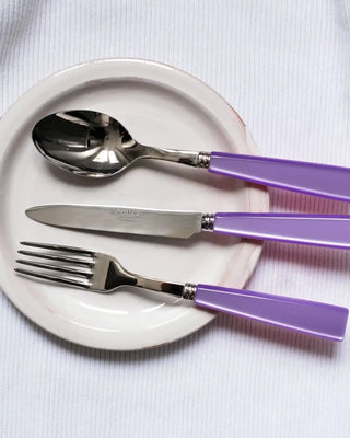 Sabre Paris Icône stainless steel dessert fork with acrylic handle - Buy now on ShopDecor - Discover the best products by SABRE PARIS design