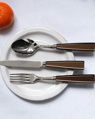 Sabre Paris Icône stainless steel dessert spoon with acrylic handle - Buy now on ShopDecor - Discover the best products by SABRE PARIS design