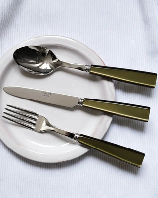 Sabre Paris Icône stainless steel dessert spoon with acrylic handle - Buy now on ShopDecor - Discover the best products by SABRE PARIS design