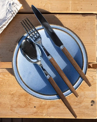 Sabre Paris Jonc 24-piece stainless steel cutlery set with wood handles - Buy now on ShopDecor - Discover the best products by SABRE PARIS design
