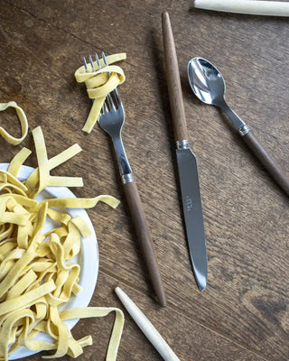 Sabre Paris Jonc 24-piece stainless steel cutlery set with wood handles - Buy now on ShopDecor - Discover the best products by SABRE PARIS design
