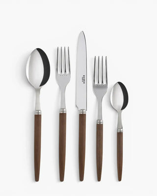 Sabre Paris Jonc 5-piece stainless steel cutlery set with wood handles Sabre Paris Dark Wood - Buy now on ShopDecor - Discover the best products by SABRE PARIS design