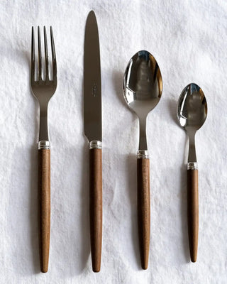 Sabre Paris Jonc stainless steel dessert spoon with wood handle - Buy now on ShopDecor - Discover the best products by SABRE PARIS design