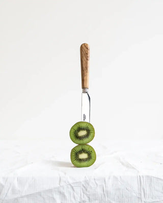 Sabre Paris Lavandou stainless steel dessert knife with olive tree wood handle - Buy now on ShopDecor - Discover the best products by SABRE PARIS design