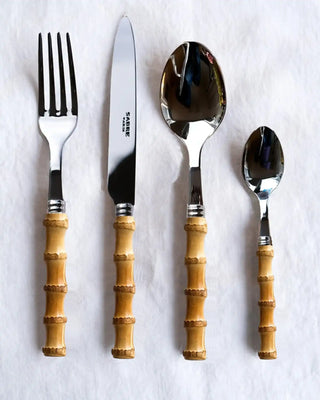 Sabre Paris Panda stainless steel dessert spoon with bamboo handle - Buy now on ShopDecor - Discover the best products by SABRE PARIS design