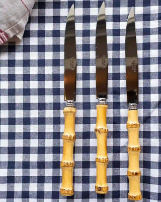 Sabre Paris Panda 6-piece stainless steel steak knife set with bamboo handles - Buy now on ShopDecor - Discover the best products by SABRE PARIS design