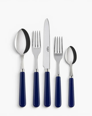 Sabre Paris Pop 5-piece stainless steel cutlery set with acrylic handles Sabre Paris Navy Blue - Buy now on ShopDecor - Discover the best products by SABRE PARIS design