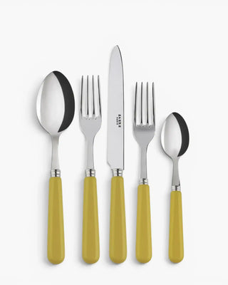 Sabre Paris Pop 5-piece stainless steel cutlery set with acrylic handles Sabre Paris Yellow Corn - Buy now on ShopDecor - Discover the best products by SABRE PARIS design