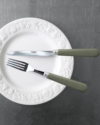 Sabre Paris Pop stainless steel dessert fork with acrylic handle - Buy now on ShopDecor - Discover the best products by SABRE PARIS design
