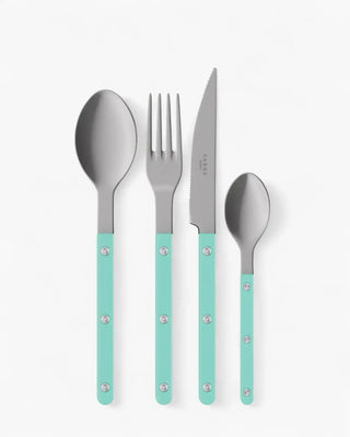 Sabre Paris Bistrot Vintage 24-piece stainless steel cutlery set with nylon handles Sabre Paris Turquoise - Buy now on ShopDecor - Discover the best products by SABRE PARIS design