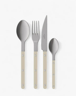 Sabre Paris Bistrot Vintage 24-piece stainless steel cutlery set with nylon handles Sabre Paris Light Kaki - Buy now on ShopDecor - Discover the best products by SABRE PARIS design