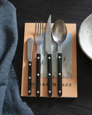 Sabre Paris Bistrot Vintage 5-piece stainless steel cutlery set with nylon handles - Buy now on ShopDecor - Discover the best products by SABRE PARIS design