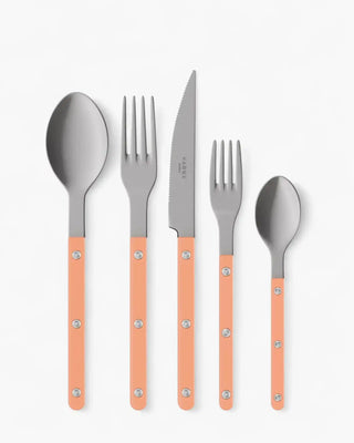 Sabre Paris Bistrot Vintage 5-piece stainless steel cutlery set with nylon handles Sabre Paris Nude Pink - Buy now on ShopDecor - Discover the best products by SABRE PARIS design