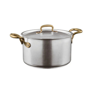 Sambonet 1965 Vintage sauce pot 2 handles With Lid 16 cm - 6.30 in - Buy now on ShopDecor - Discover the best products by SAMBONET design
