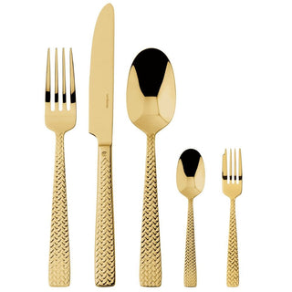 Sambonet Cortina 30-piece cutlery set Sambonet Mirror PVD Gold - Buy now on ShopDecor - Discover the best products by SAMBONET design