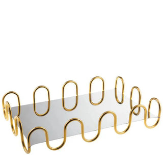 Sambonet Kyma centerpiece PVD gold Rectangular - Buy now on ShopDecor - Discover the best products by SAMBONET design