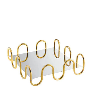 Sambonet Kyma centerpiece PVD gold Square - Buy now on ShopDecor - Discover the best products by SAMBONET design