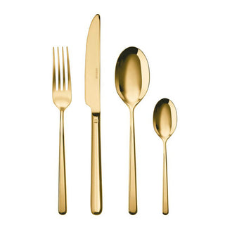 Sambonet Linear cutlery set 24 pieces PVD Gold - Buy now on ShopDecor - Discover the best products by SAMBONET design