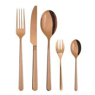 Sambonet Linear cutlery set 30 pieces PVD Copper - Buy now on ShopDecor - Discover the best products by SAMBONET design