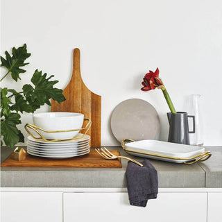 Sambonet New Living holder with rectangular dish 41 x 27 cm - Buy now on ShopDecor - Discover the best products by SAMBONET design