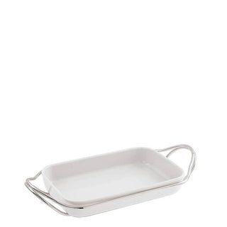 Sambonet New Living holder with rectangular dish 35 x 22 cm Vintage steel - Buy now on ShopDecor - Discover the best products by SAMBONET design