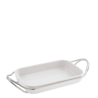 Sambonet New Living holder with rectangular dish 41 x 27 cm Vintage steel - Buy now on ShopDecor - Discover the best products by SAMBONET design