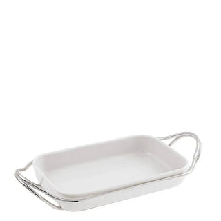 Sambonet New Living holder with rectangular dish Vintage steel 41 cm - 16.14 in - Buy now on ShopDecor - Discover the best products by SAMBONET design