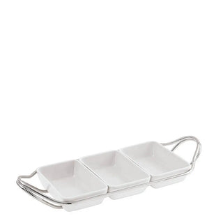 Sambonet New Living hors d'oeuvre tray with holder Steel - Buy now on ShopDecor - Discover the best products by SAMBONET design
