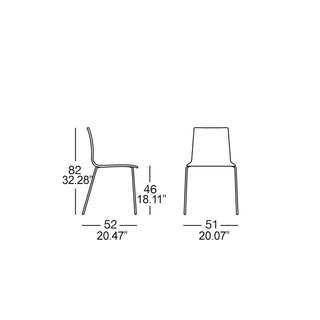 Scab Alice Chair with chromed legs and technopolymer seat - Buy now on ShopDecor - Discover the best products by SCAB design