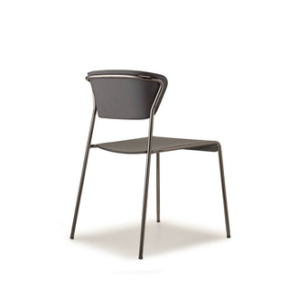 Scab Lisa Wood chair glossy black nikel legs and black oak seat - Buy now on ShopDecor - Discover the best products by SCAB design