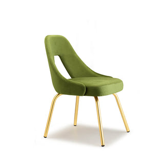 Scab Me chair satin brass effect legs green velvet seat - Buy now on ShopDecor - Discover the best products by SCAB design