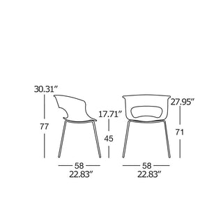 Scab Miss B Antishock armchair 4 legs by Luisa Battaglia - Buy now on ShopDecor - Discover the best products by SCAB design