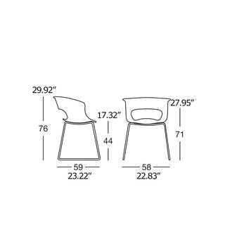 Scab Miss B Antishock sled armchair by Luisa Battaglia - Buy now on ShopDecor - Discover the best products by SCAB design