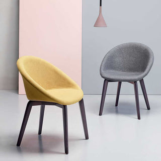 Scab Natural Giulia Pop chair wengé beech legs and fabric seat - Buy now on ShopDecor - Discover the best products by SCAB design