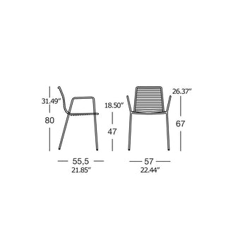 Scab Summer armchair with armrests by Roberto Semprini - Buy now on ShopDecor - Discover the best products by SCAB design