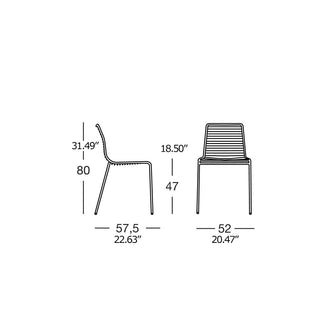 Scab Summer chair Steel by Roberto Semprini - Buy now on ShopDecor - Discover the best products by SCAB design