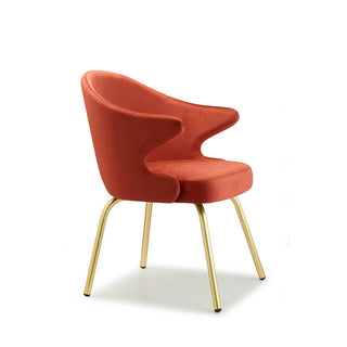 Scab You armchair satin brass effect legs coral velvet seat - Buy now on ShopDecor - Discover the best products by SCAB design