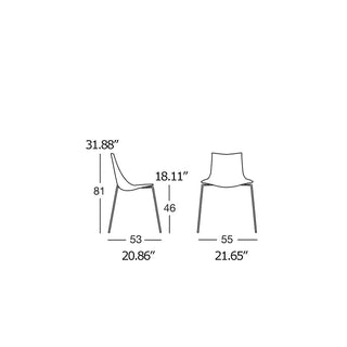 Scab Zebra Antishock chair 4 legs by Luisa Battaglia - Buy now on ShopDecor - Discover the best products by SCAB design