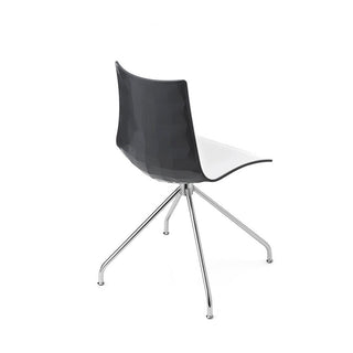 Scab Zebra Two-Coloured revolving chair with trestle - Buy now on ShopDecor - Discover the best products by SCAB design