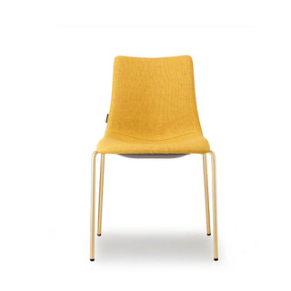 Scab Zebra Pop chair satin brass effect legs and fabric seat Scab Saffron T5 27 - Buy now on ShopDecor - Discover the best products by SCAB design